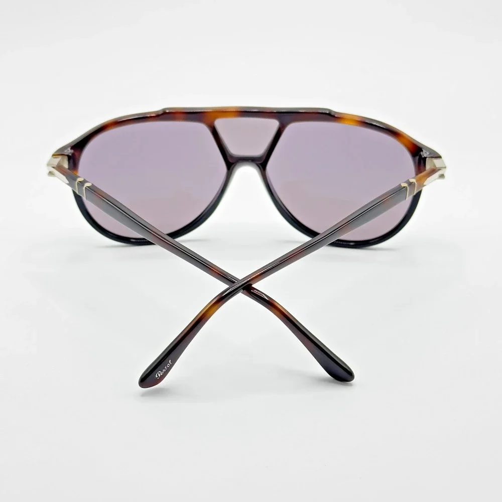 Persol Sunglasses PO3217S 1089R5 Brown Black Tortoise Pilot Frame Grey Lens 59mm